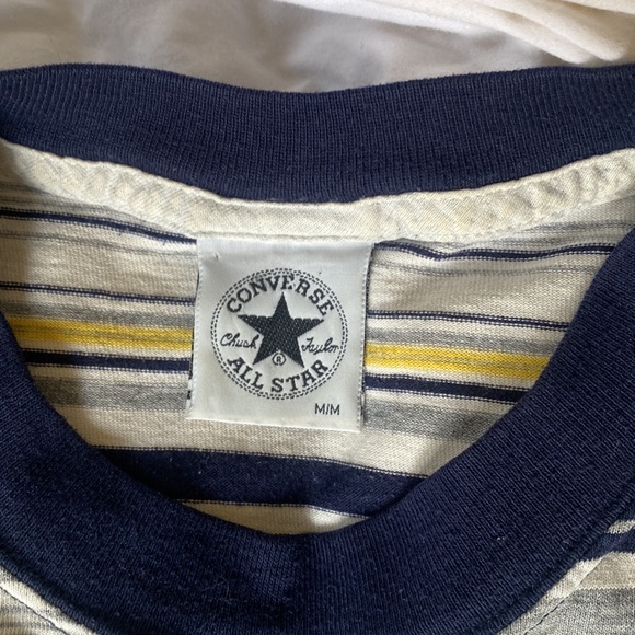 Converse ALL STAR striped crew neck T-shirt, Medium, slim fit - Picture 6 of 6